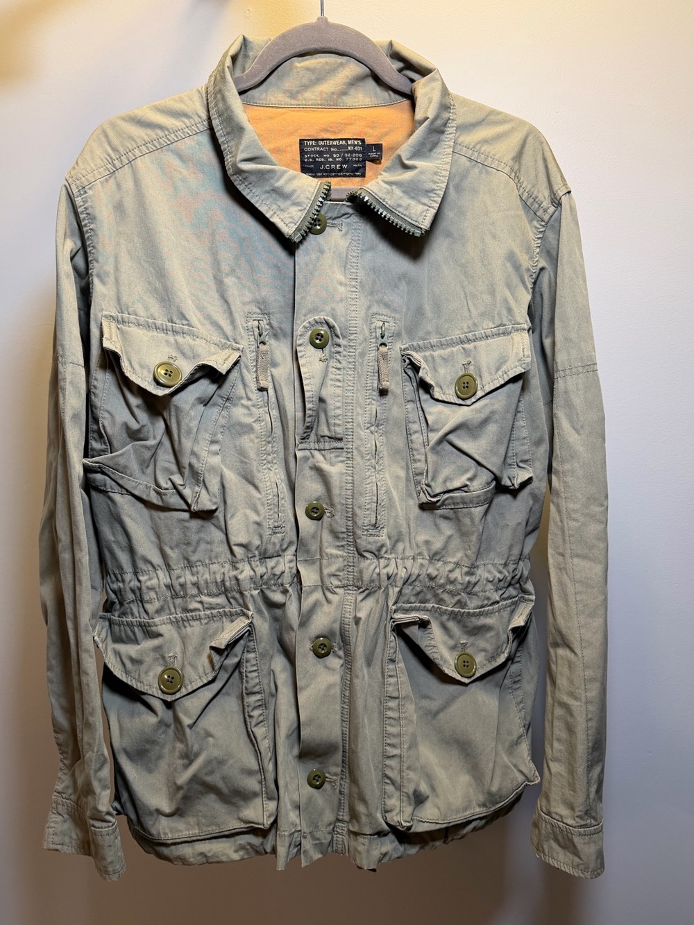 J. Crew Men’s Military Field Jacket in Sage